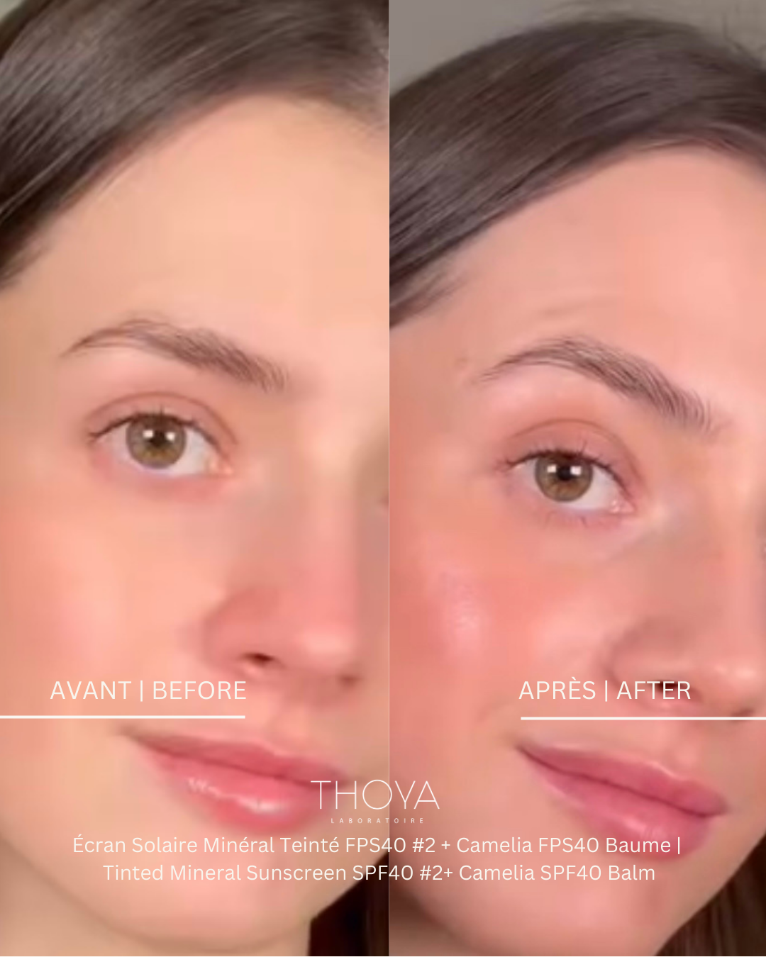 Crème solaire minérale teintée naturelle n° 2 FPS 40 Thoya Laboratoire