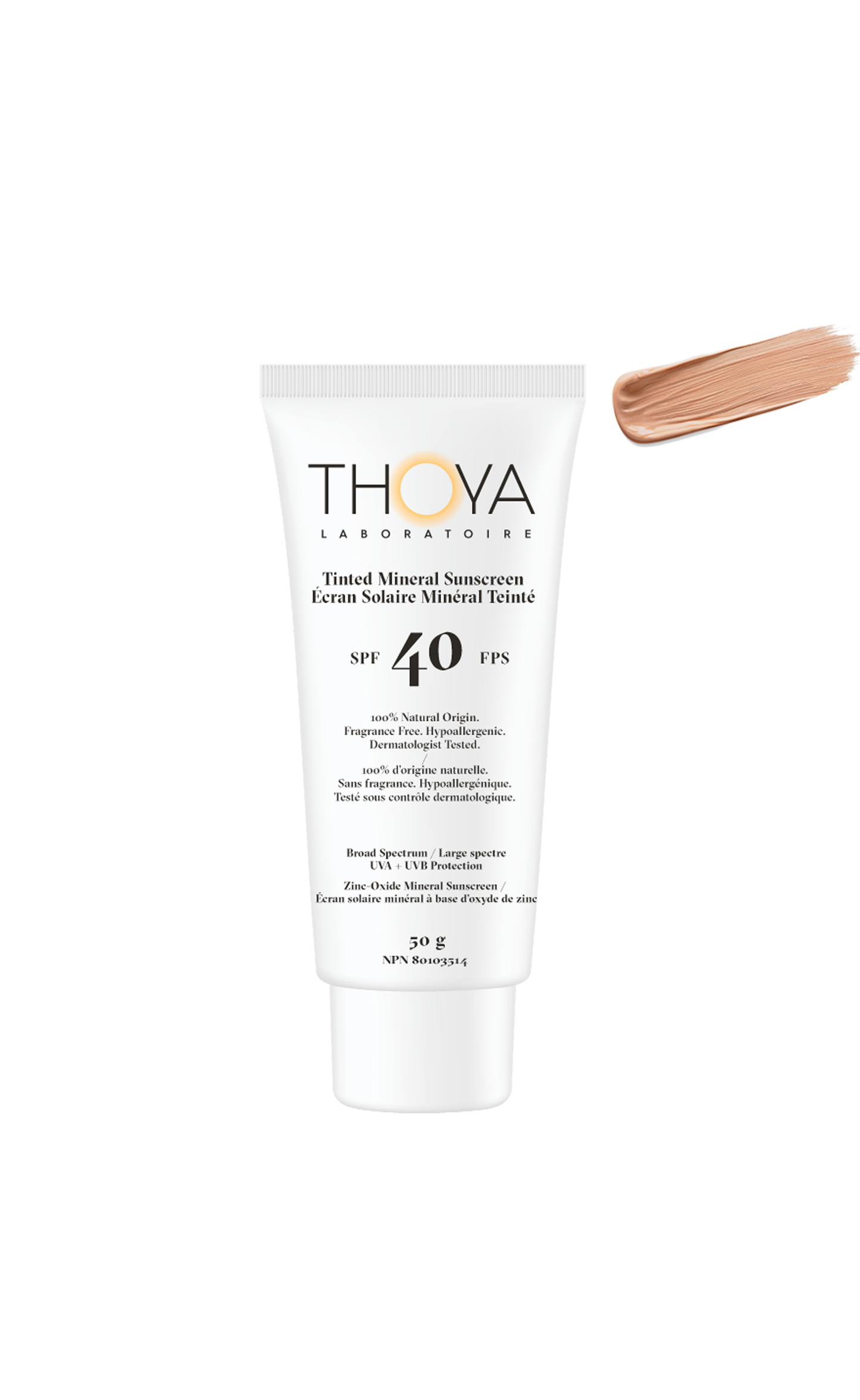Natural tinted sunscreen Thoya