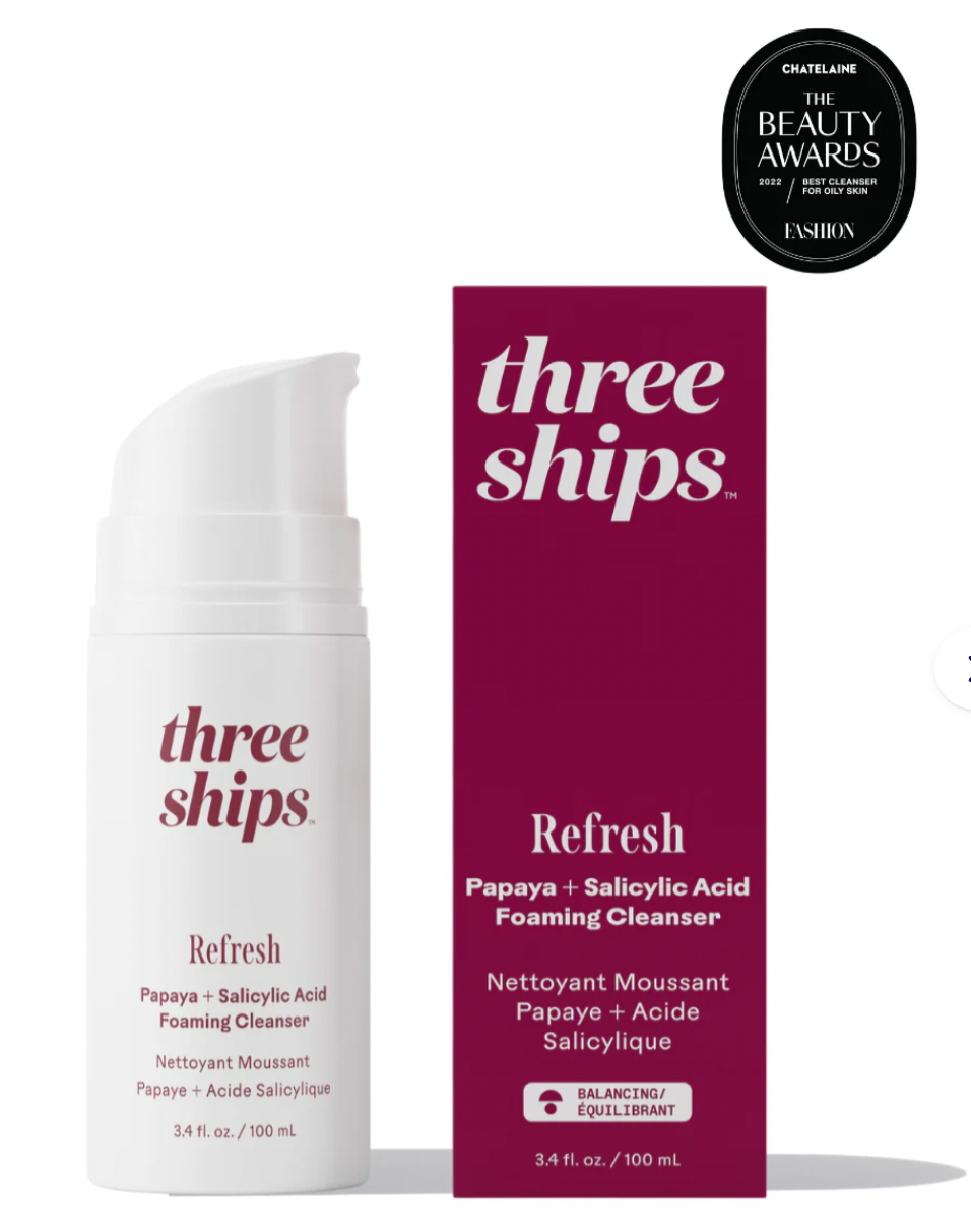 Three Ships Refresh Papaya + Salicylic Acid Foaming Cleanser