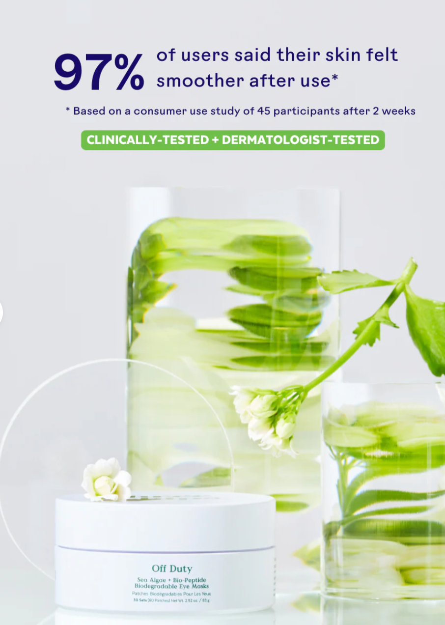 Three Ships OffDuty™ Sea Algae + Bio-Peptide Smoothing Biodegradable Eye Masks