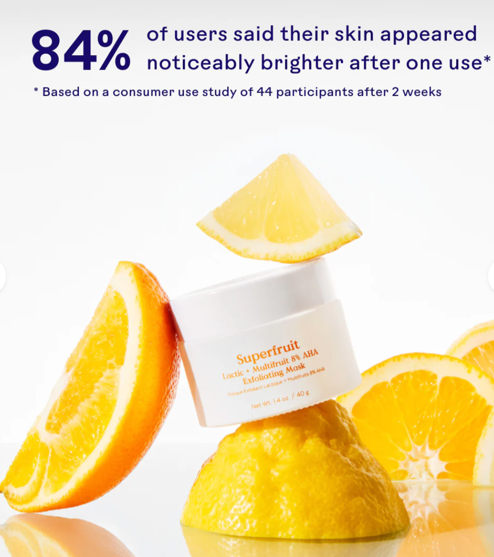 Three Ships Superfruit Lactic + Multifruit 8% Aha Exfoliating Mask