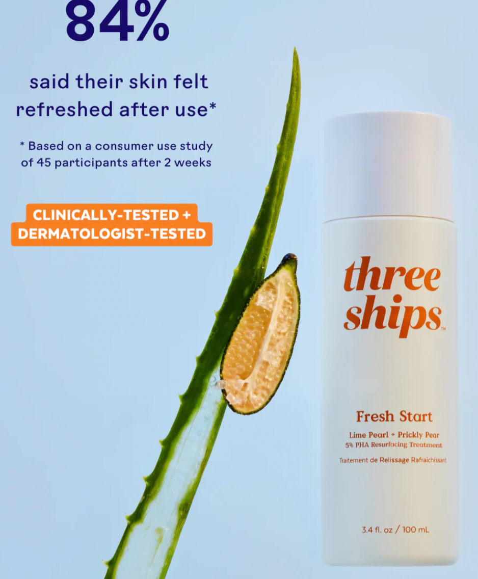 Three Ships Fresh Start™ Lime Pearl + Prickly Pear 5% PHA Resurfacing Treatment