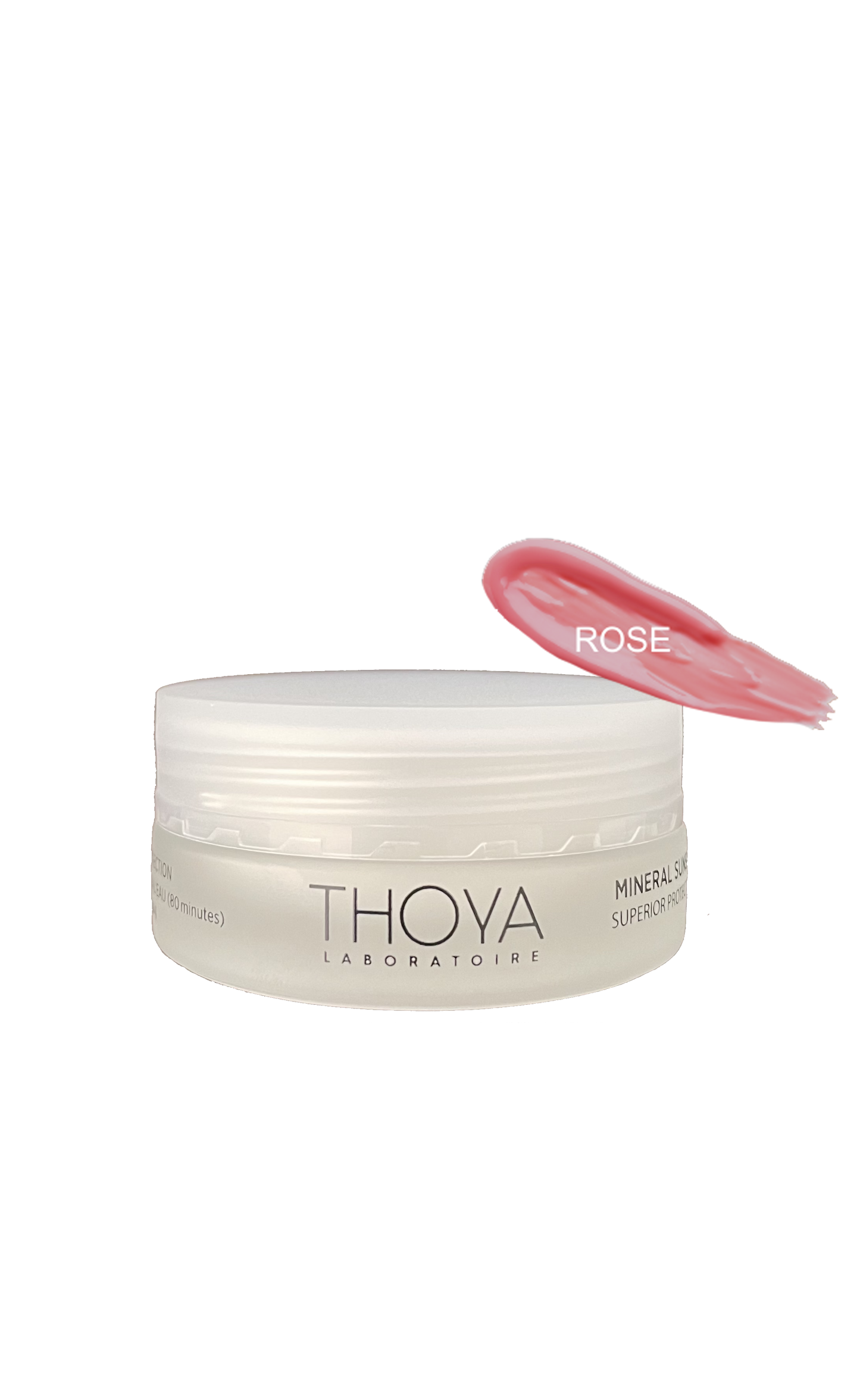 Crème solaire minérale SPF 40 Baume de protection supérieure Couleur Glow Rose Thoya Laboratoire