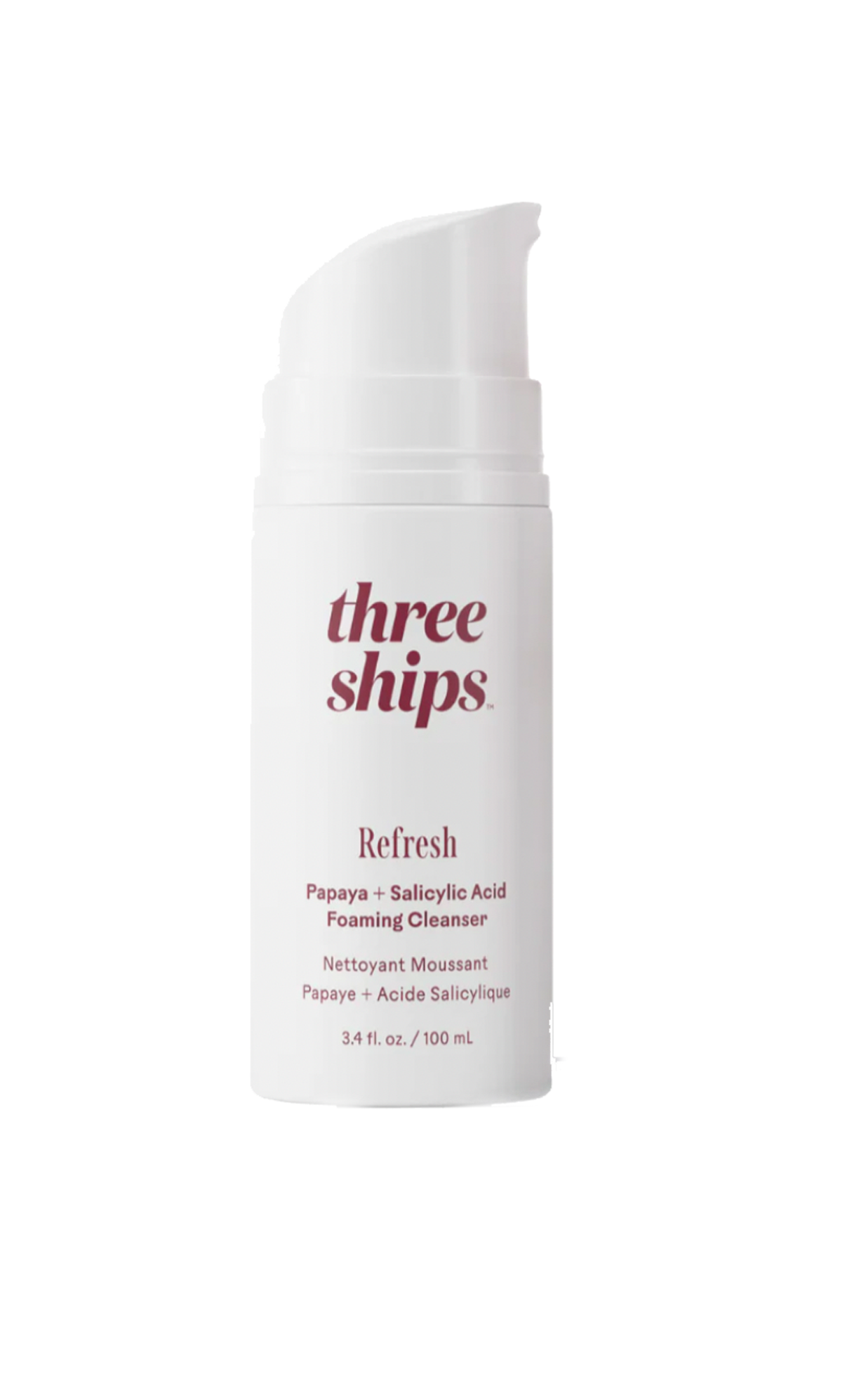 Three Ships Refresh Papaya + Salicylic Acid Foaming Cleanser