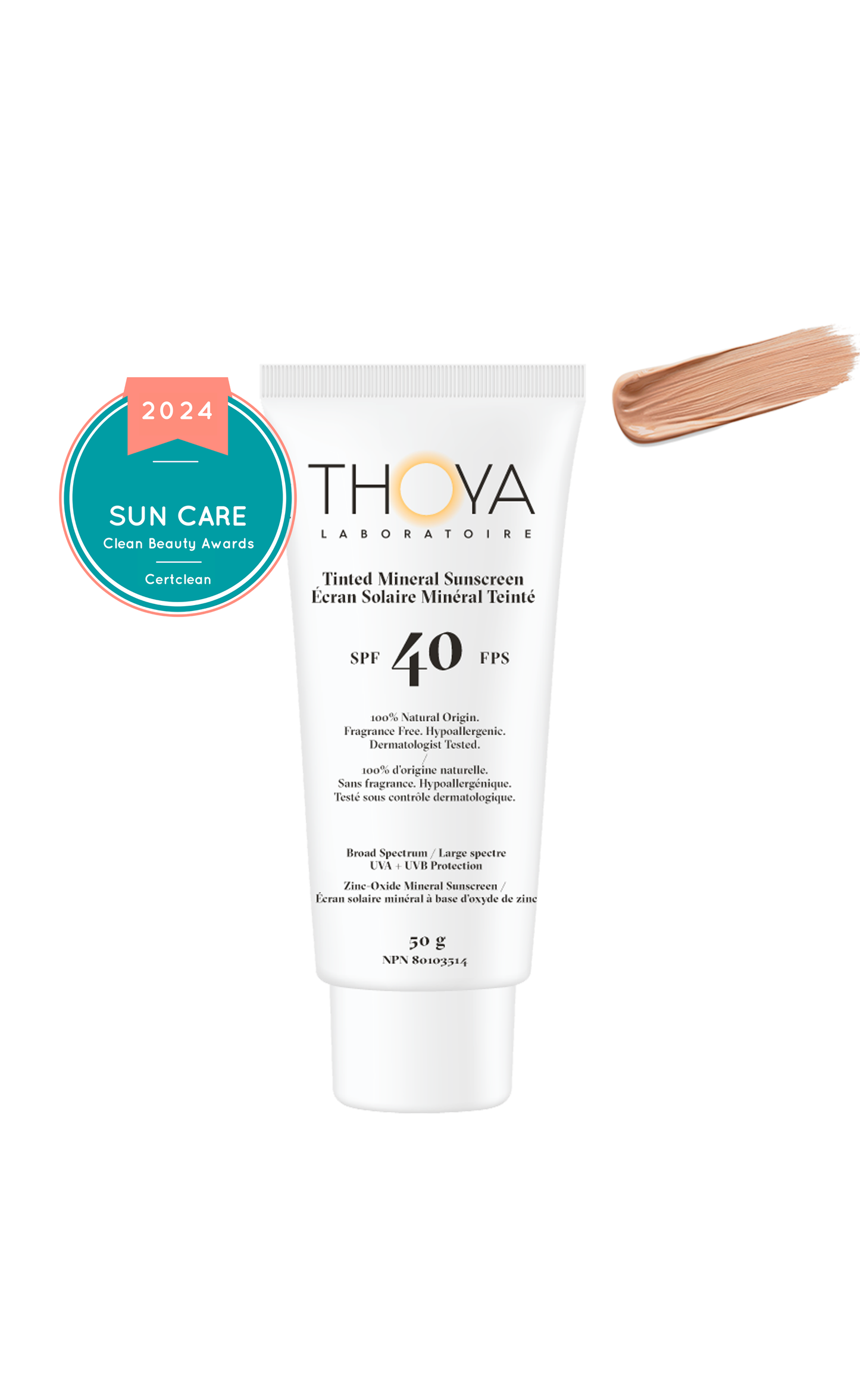 Natural Tinted Mineral Sunscreen no 1  SPF 40