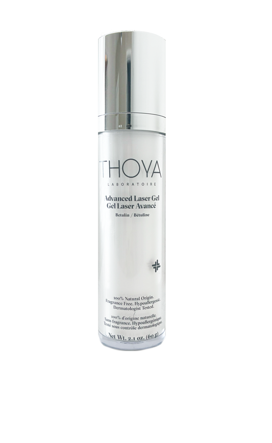 Gel Laser Thoya Laboratoire ( Bétuline + Antioxydants - Squalèle + Vit. E ) Post-procédure, Peau Sèche Irritée,  Après-Soleil.