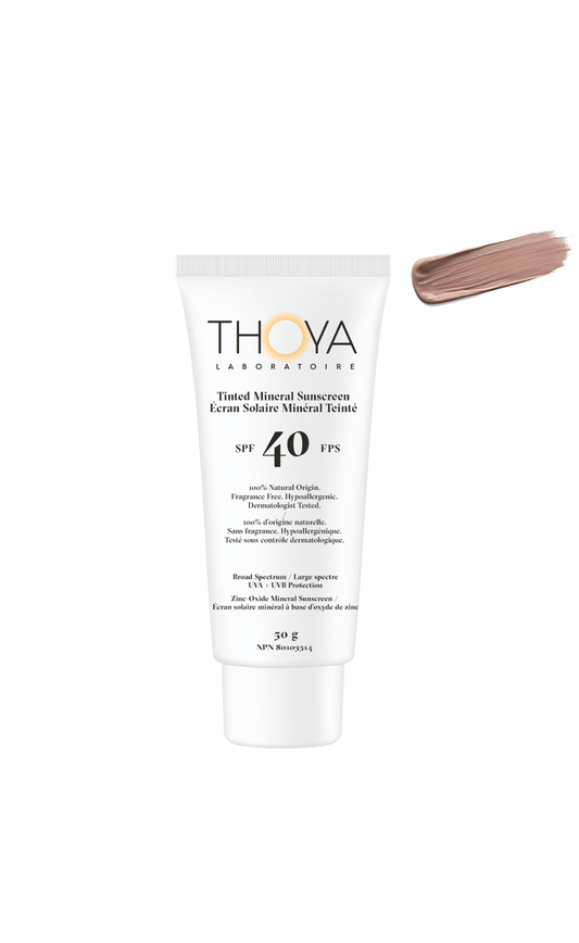 Crème solaire minérale teintée naturelle n° 2 FPS 40 Thoya Laboratoire