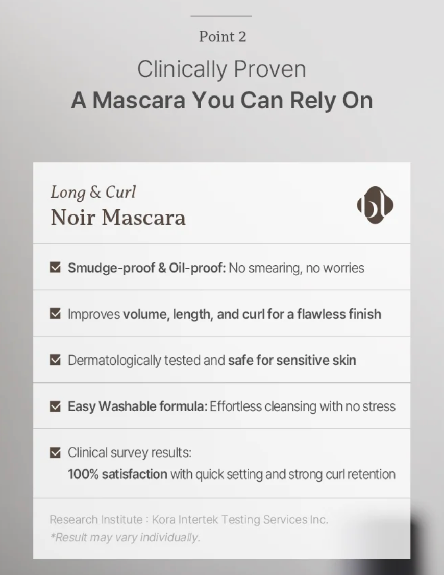 Bl Lashes Noir Mascara for Eyelash Extensions