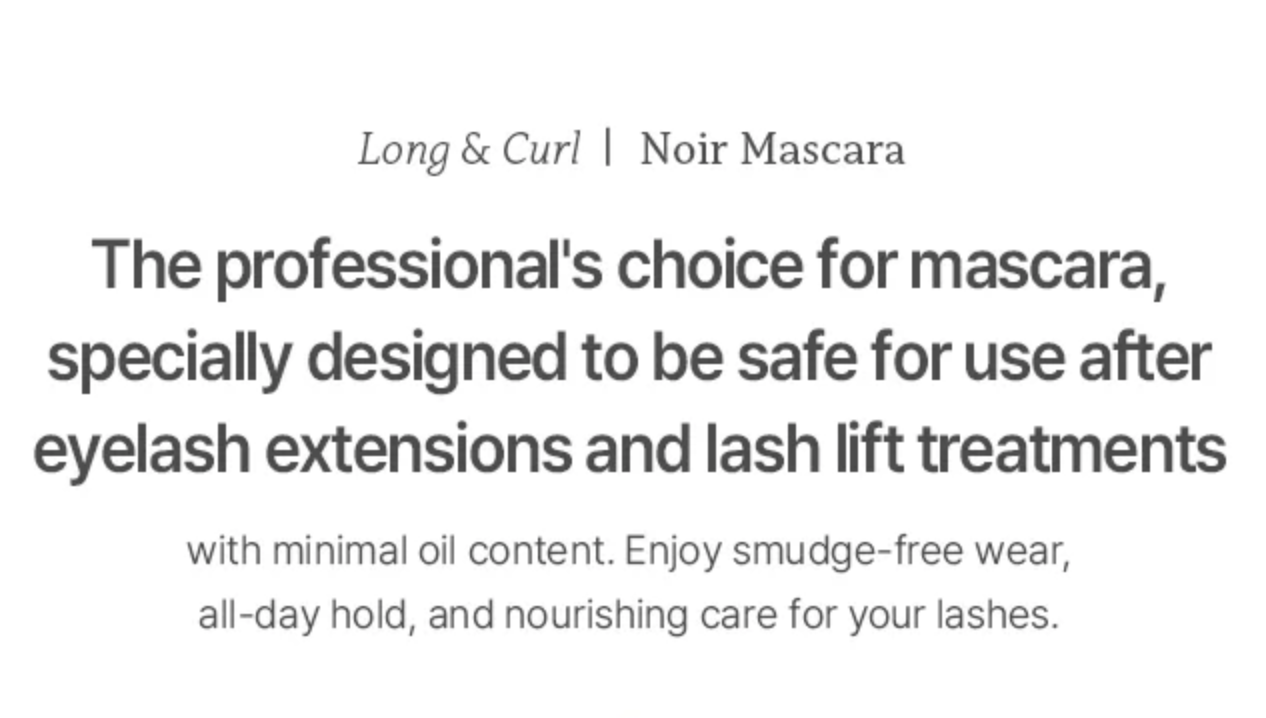 Bl Lashes Noir Mascara for Eyelash Extensions