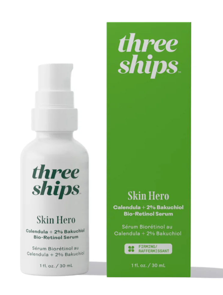 Three Ships SkinHero™ Calendula + 2 % de sérum bio-rétinol Bakuchiol