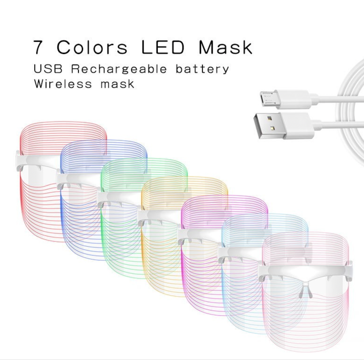 7 COLOUR LED MASK