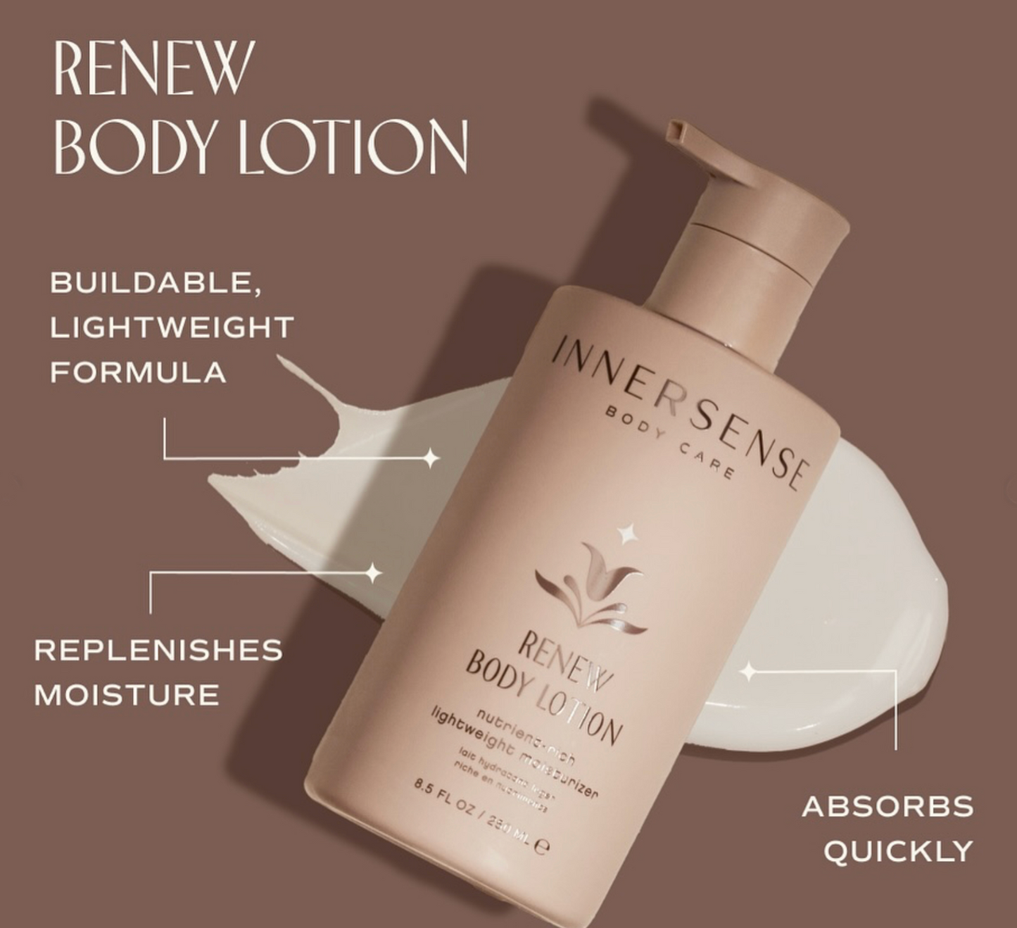 INNERSENSE Renew Body Lotion - vitamins B5, C and D