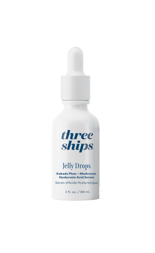 Sérum à l'acide hyaluronique Three Ships Jelly Drops™ à la prune de Kakadu et aux champignons (acide hyaluronique + vitamine C)